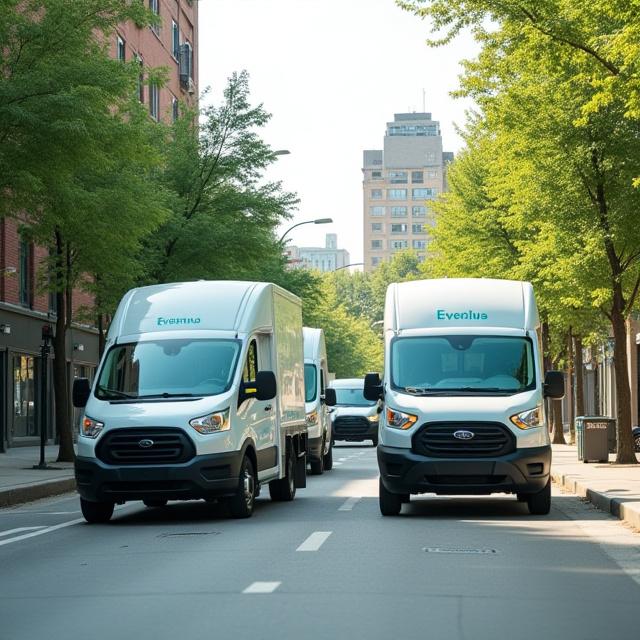 Eco-friendly sustainable delivery fleet and green logistics practices